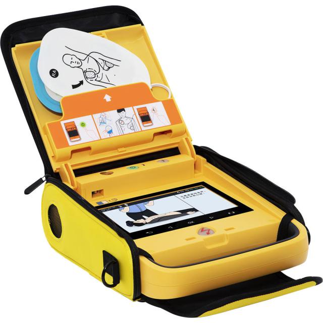 Defibrilator extern semi-automat AMOUL i5, AED, geanta transport inclusa, galben