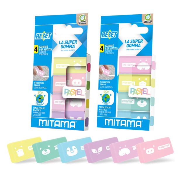 Set radiere Mitama, 4 bucati, pastel
