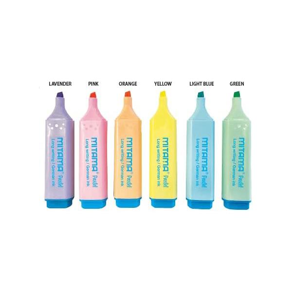Set textmarkere Mitama, 4 culori Fluo, varf scalpello 5 mm