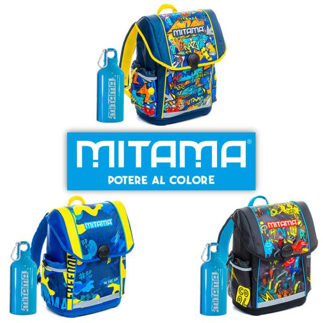 Rucsac Mitama, structura rigida, design baieti, 26 x 18 x 38 cm
