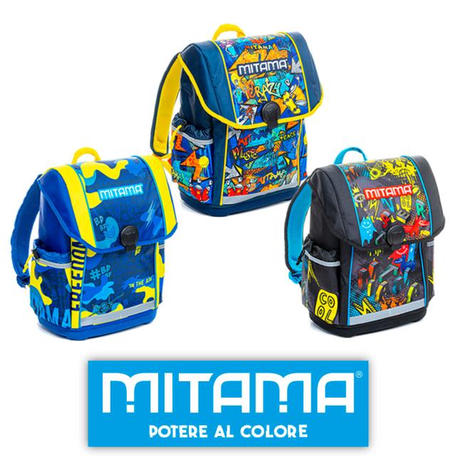Rucsac Mitama, structura rigida, design baieti, 26 x 18 x 38 cm