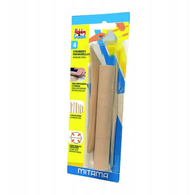 Accesorii din lemn Mitama, pentru modelaj