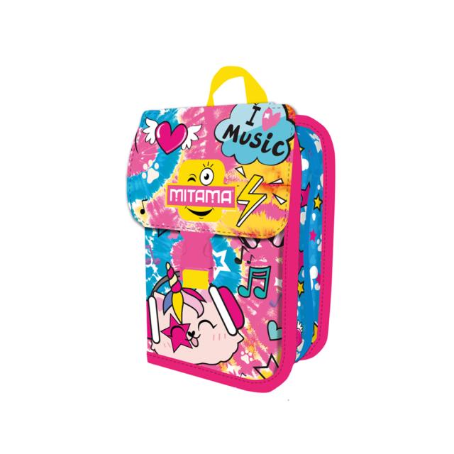 Penar echipat Mitama, 1 compartiment, 2 clapete, pisica, 14 x 8.5 x 23.5 cm