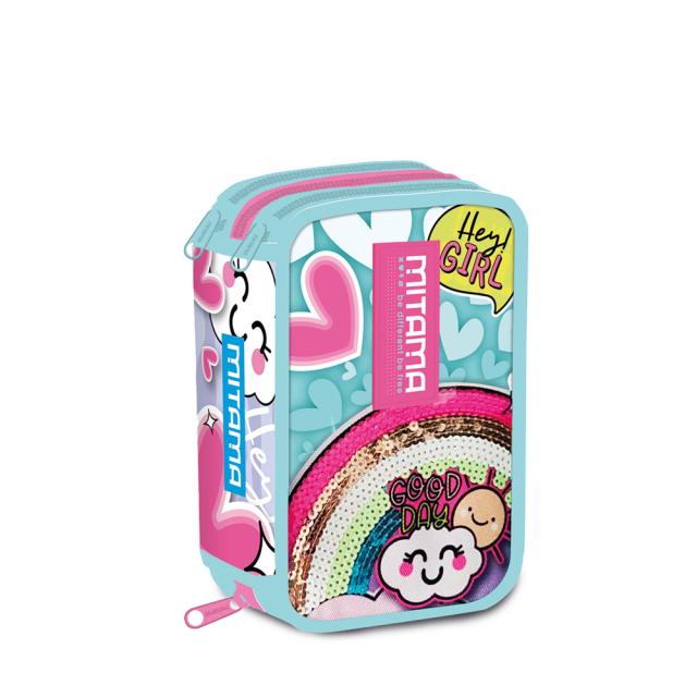 Penar Mitama, Super Triplo, 3 compartimente, design curcubeu, 14.5 x 7.4 x 20 cm