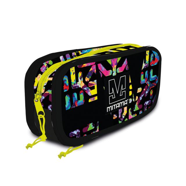 Penar oval Mitama, 3 compartimente echipat, design galben cu negru