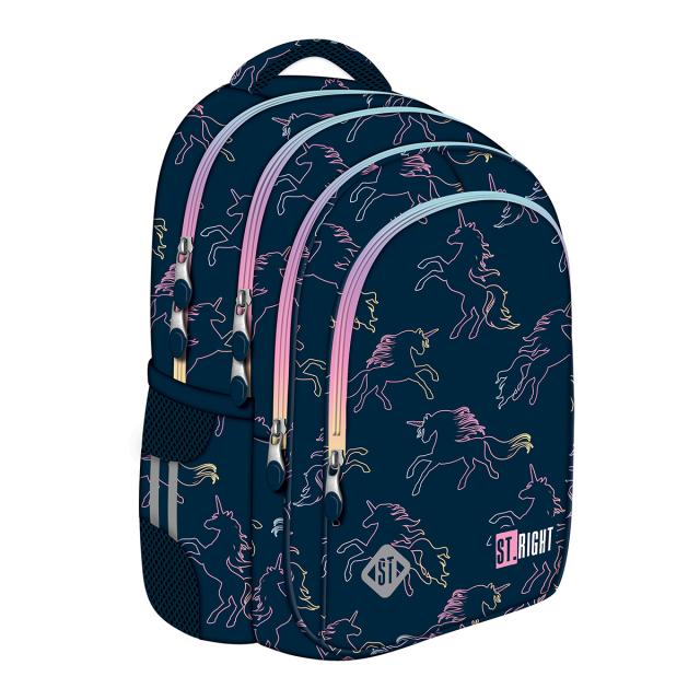 Ghiozdan BP58 ST Right Dream Unicorn 4 compartimente, 40x28x18 cm