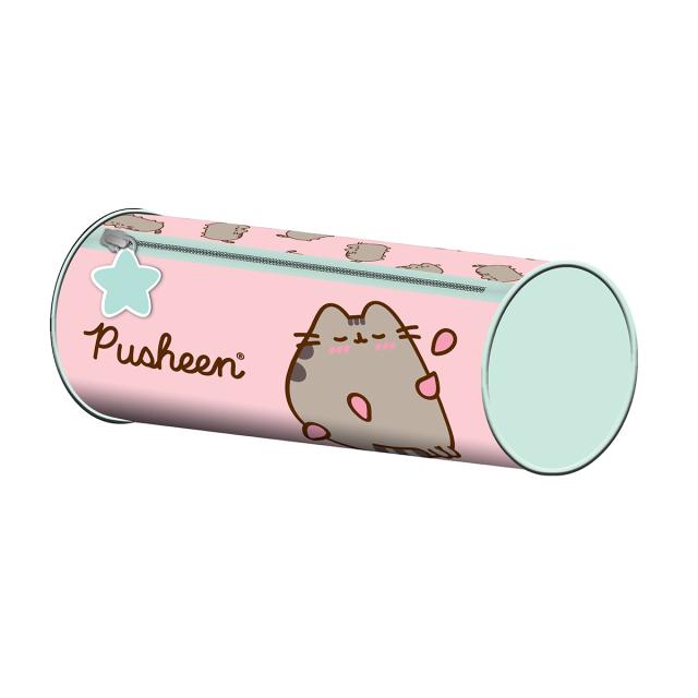 Penar tubular Majewski, Pusheen, 1 compartiment, roz pastel 