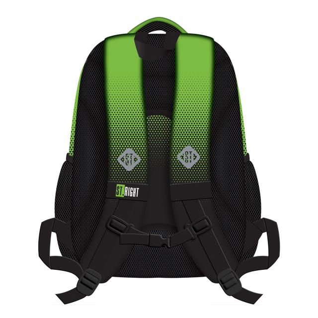 Ghiozdan scolar Majewski ST Right, BP05, Green Gradient, 4 compartimente, 42 x 30 x 19 cm 