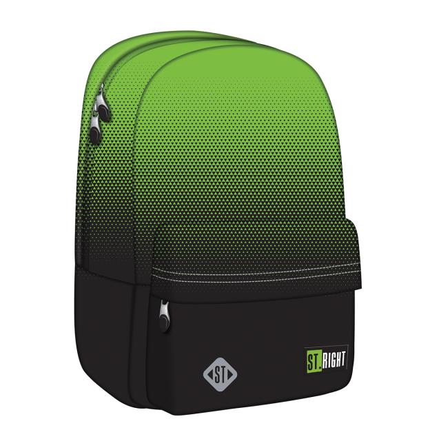 Ghiozdan scolar Majewski ST Right, BP33, Green Gradient, 2 compartimente, 40 x 31 x 17 cm 