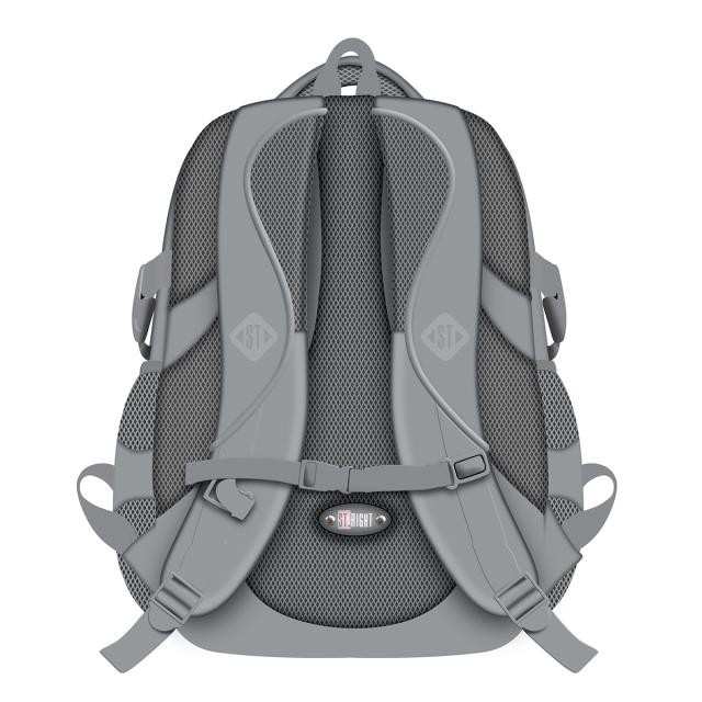 Ghiozdan scolar Majewski ST Right, BP01, Silver Butterflies, 4 compartimente, 43 x 32 x 21 cm 