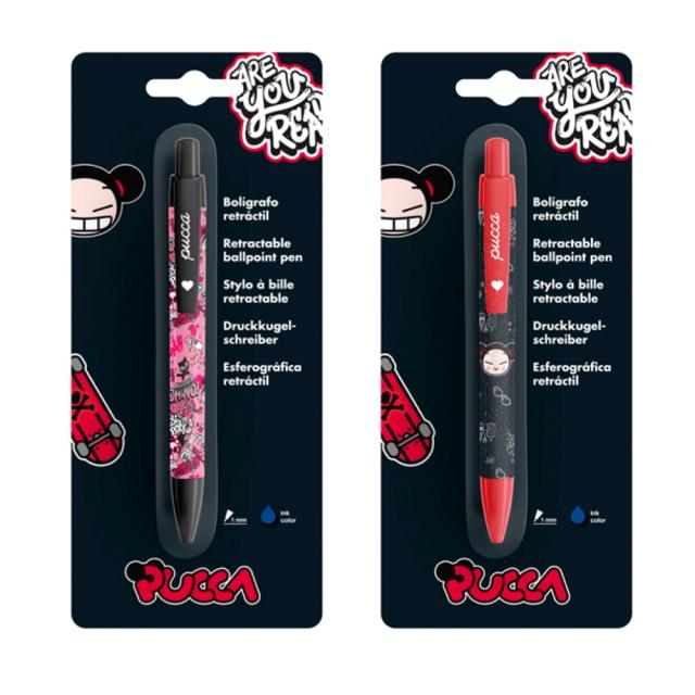 Pix cu mecanism Pucca, diverse modele, culoarea scrierii albastru