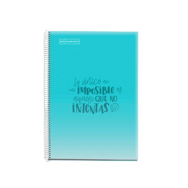 Caiet cu spira Miquelrius Messages, A4, matematica, 80 file, bleu