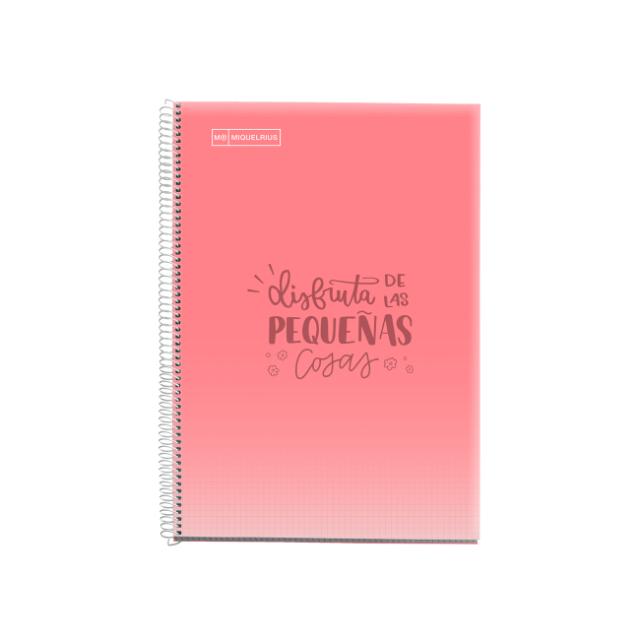 Caiet cu spira Miquelrius Messages, A4, matematica, 80 file, roz