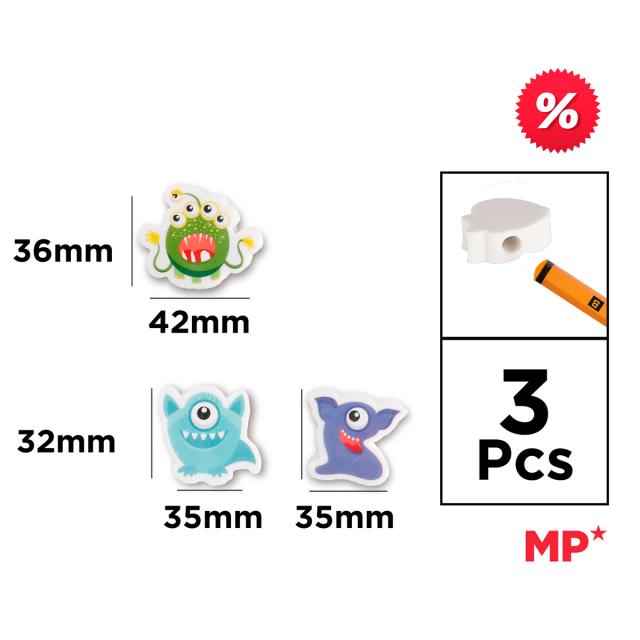 Set 3 radiere Main Paper, design monstri
