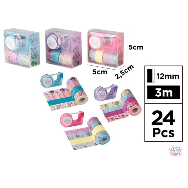 Set benzi adezive decorative Main Paper, cu dispenser