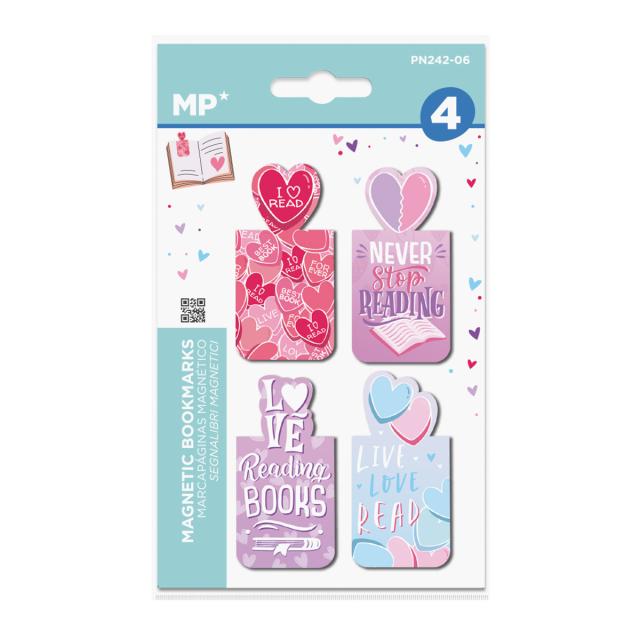 Semn de carte magnetic Main Paper, design inimi