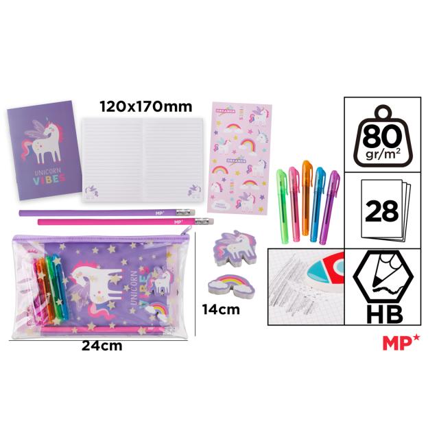 Set creativ rechizite scolare Main Paper, design unicorn