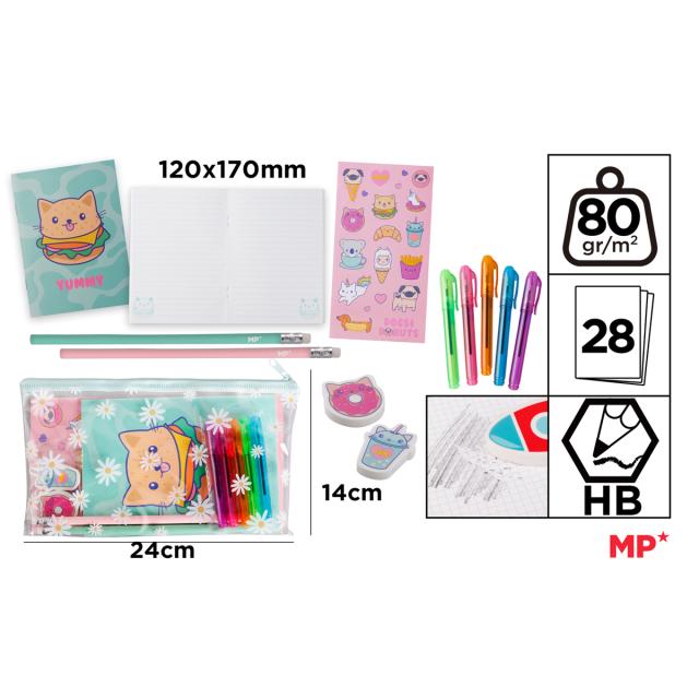Set creativ rechizite scolare Main Paper, design pisica