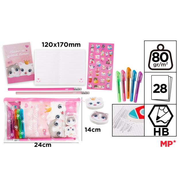 Set creativ rechizite scolare Main Paper, tematica pisici