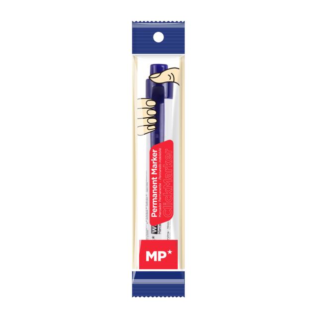 Marker Main Paper, retractabil, varf rotund, 1.5 mm, albastru