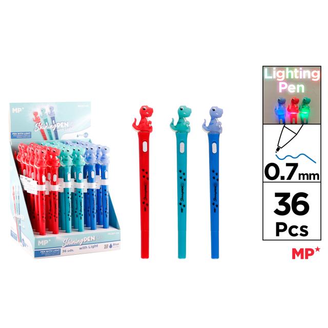 Pix fara mecanism cu led Main Paper, varf 0.7 mm, dino