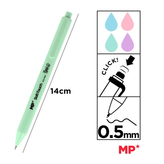 Set 5 pixuri Main Paper, cu gel pastel, varf 0.5 mm