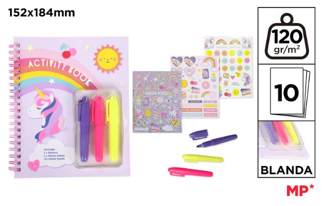 Carte de activitati, contine stickere si carioci, 3 culori 