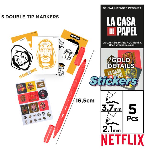 Set coloriaj Main Paper, tematica Casa del Papel