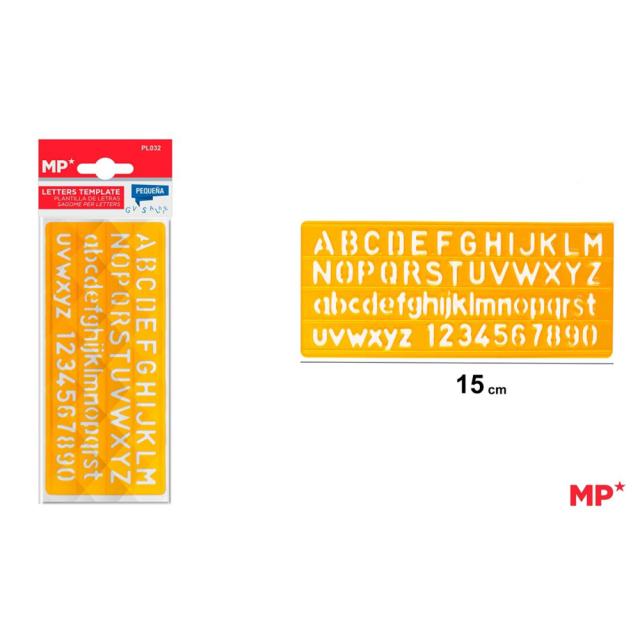 Sablon plastic Main Paper, 15 cm, litere si cifre, blister