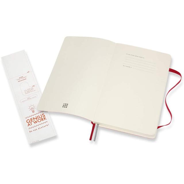 Agenda Moleskine Expanded Large Ruled Scarlet Red, 21.1 x 13.5 cm, dictando, 400 file