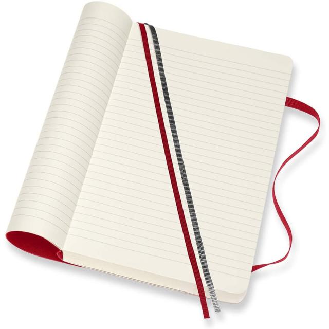 Agenda Moleskine Expanded Large Ruled Scarlet Red, 21.1 x 13.5 cm, dictando, 400 file