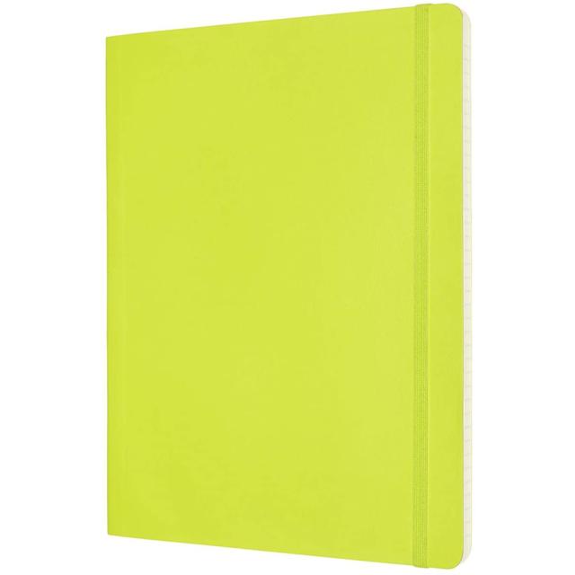 Agenda Moleskine Lemon Green Extra Large Ruled Notebook Soft, 25 x 25 cm, dictando, 240 file