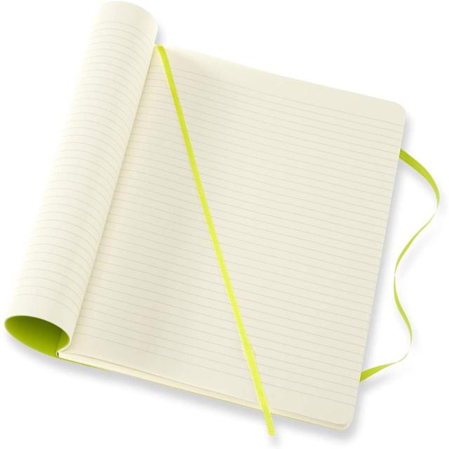Agenda Moleskine Lemon Green Extra Large Ruled Notebook Soft, 25 x 25 cm, dictando, 240 file