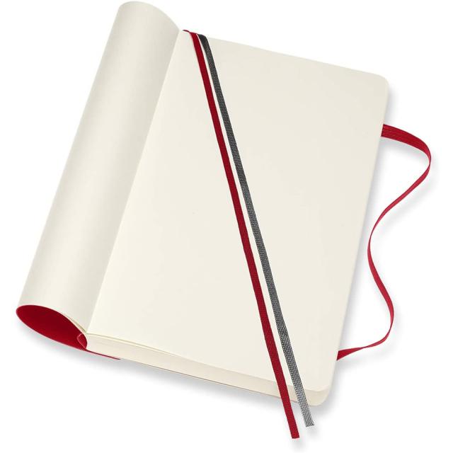 Agenda Moleskine Expanded Large Plain Scarlet Red, 21 x 13 cm, velina, 400 file