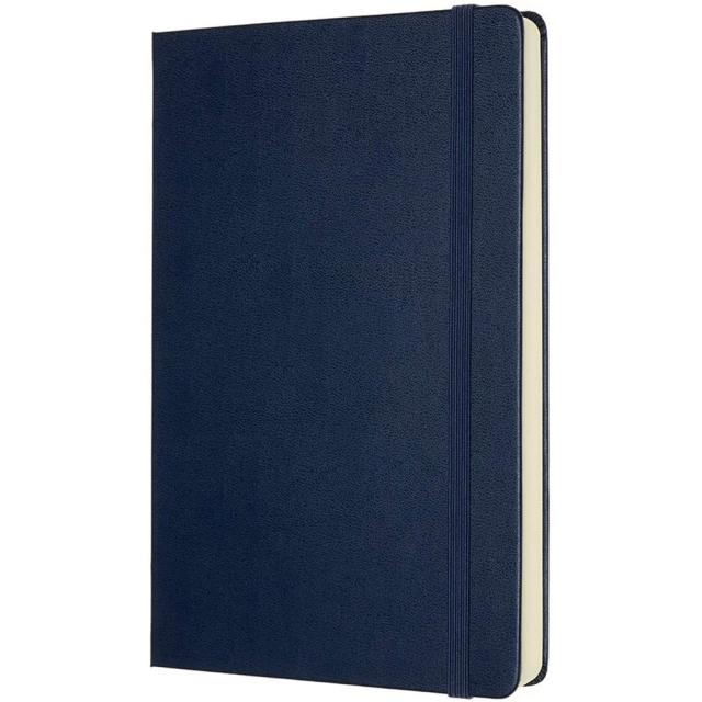 Agenda Moleskine Expanded Large Plain Sapphire Blue, 21 x 13 cm, velina, 400 file