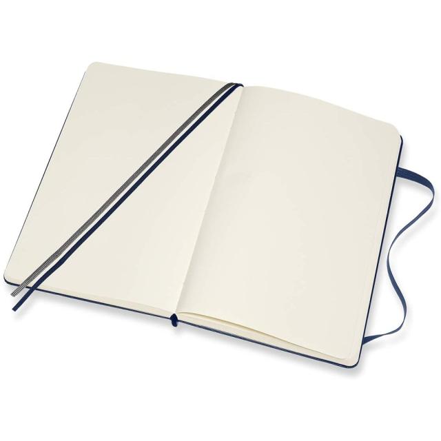 Agenda Moleskine Expanded Large Plain Sapphire Blue, 21 x 13 cm, velina, 400 file