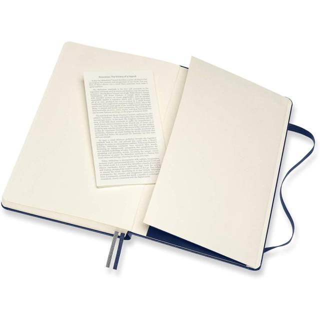 Agenda Moleskine Expanded Large Plain Sapphire Blue, 21 x 13 cm, velina, 400 file