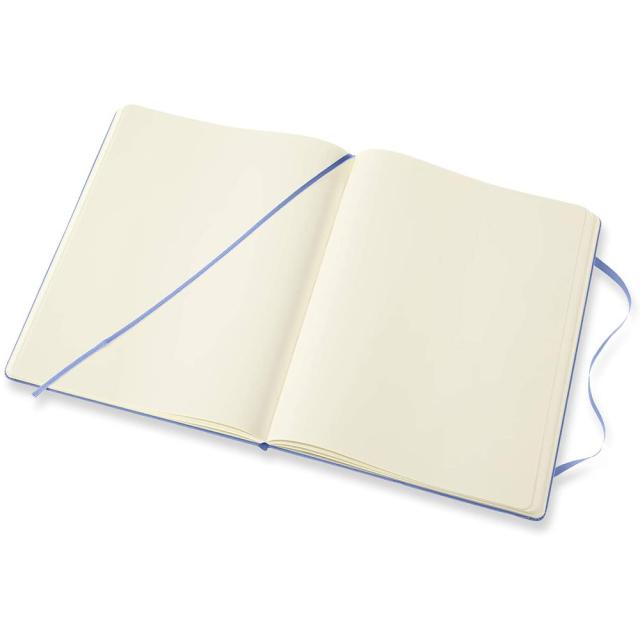 Agenda Moleskine Extra Large Plain Hydrangea Blue, 25 x 19 cm, velina, 240 file