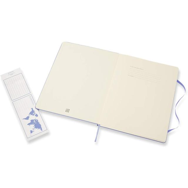 Agenda Moleskine Extra Large Plain Hydrangea Blue, 25 x 19 cm, velina, 240 file