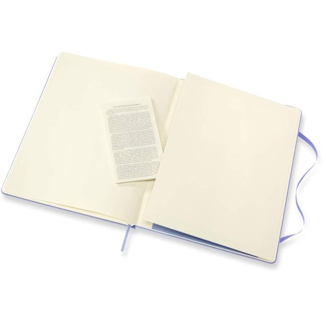 Agenda Moleskine Extra Large Plain Hydrangea Blue, 25 x 19 cm, velina, 240 file