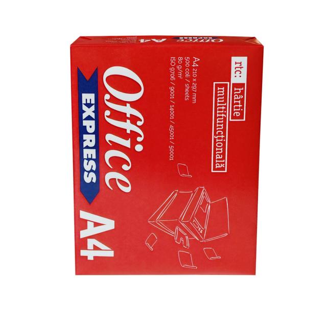 Hartie copiator Office Express, A4, 80 g/mp, 500 coli/top, 5 topuri/cutie