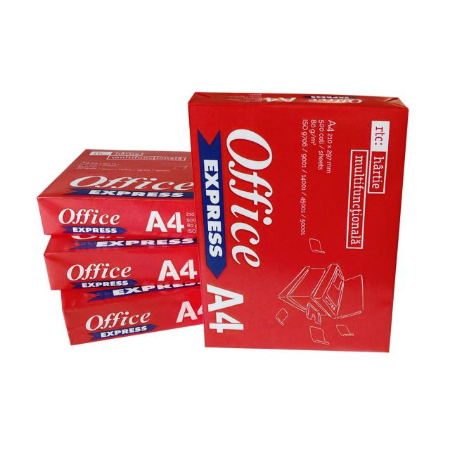 Hartie copiator Office Express, A4, 80 g/mp, 500 coli/top, 5 topuri/cutie