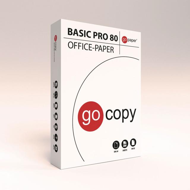 Hartie copiator GO COPY BASIC, A4, 70 g/mp, 500 coli/top, 5 topuri/cutie