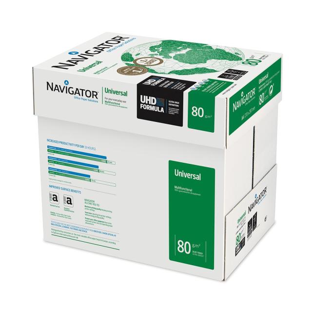 Hartie copiator Navigator Universal, A4, 80 g, 500 coli/top, 5 topuri/cutie