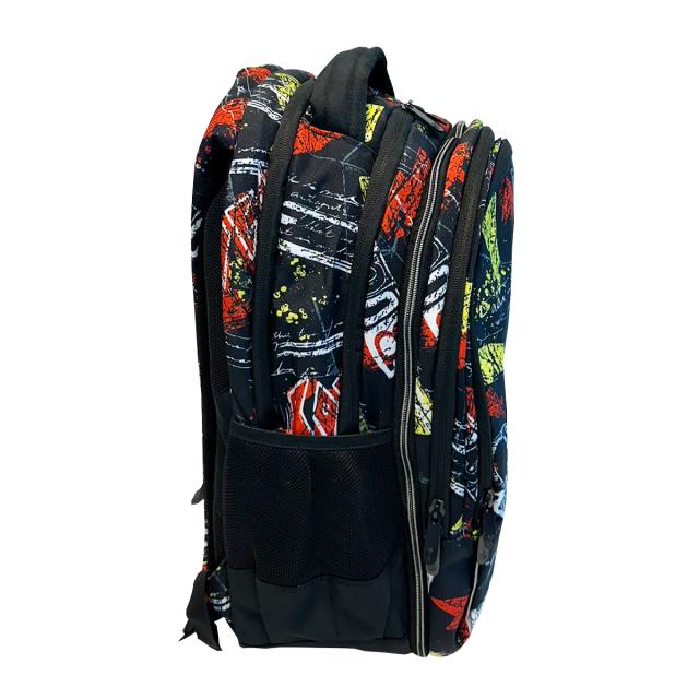 Ghiozdan Next Level, 2 in 1, colectia 4EverRock, 3 compartimente, 48x33x23 cm