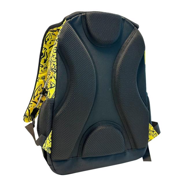 Ghiozdan Next Level, 2 compartimente, design galben, 48x33x20 cm