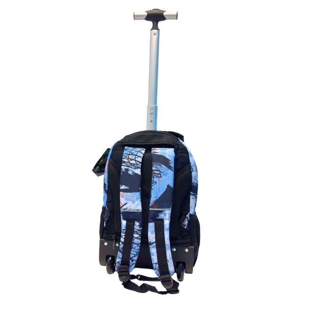 Troller Next Level, 3 compartimente, tematica fotbal, 48x33x19 cm