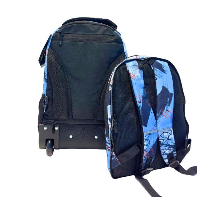 Troller Next Level, 3 compartimente, tematica fotbal, 48x33x19 cm