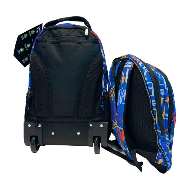 Troller Next Level, 2 in 1, albastru, 48x33x19 cm