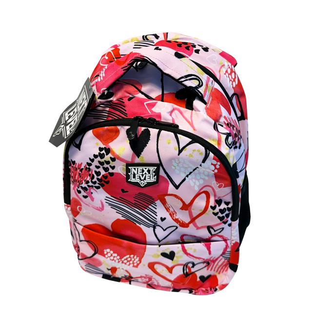 Ghiozdan Next Level, 2 compartimente, colectia Heart Queen, 48x33x20 cm